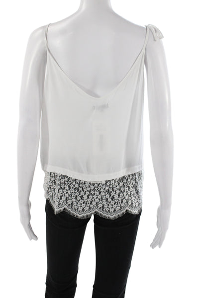 Rails Womens Camisole V-Neck White Boho Rayon Sleeveless Size XS
