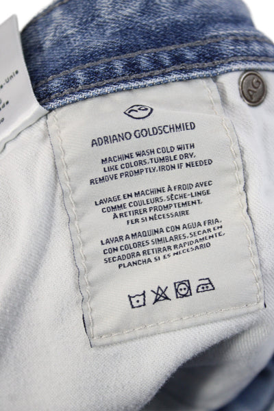 AG Mens Straight Blue Cotton Jeans Size 32
