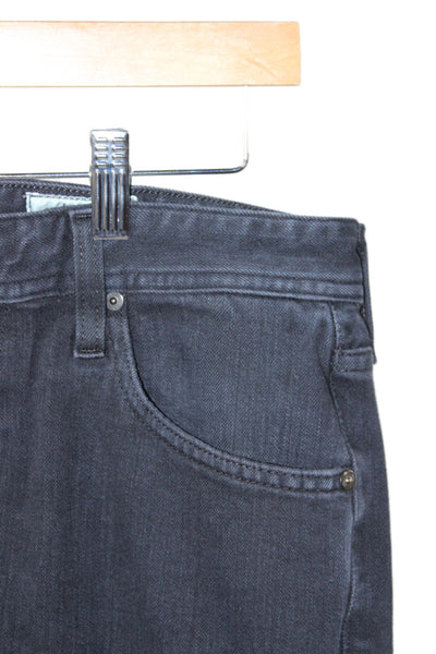AG Mens Straight Jeans Black Cotton Button Fly Size 31