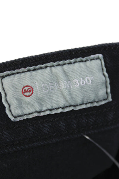 AG Mens Straight Jeans Black Cotton Button Fly Size 31