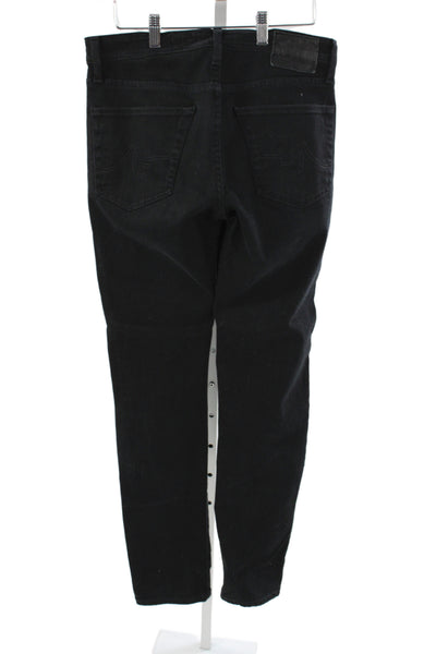 AG Mens Skinny Black Jeans Button Closure Size 31