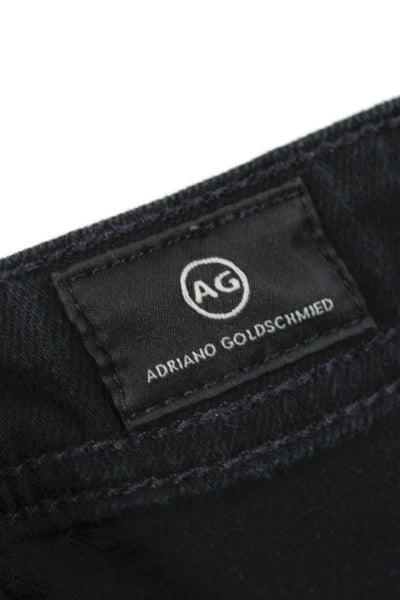 AG Mens Skinny Black Jeans Button Closure Size 31