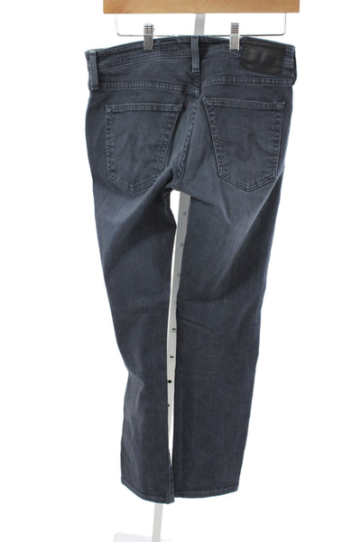 AG Mens Straight Gray Jeans Button Cotton Casual Size 31