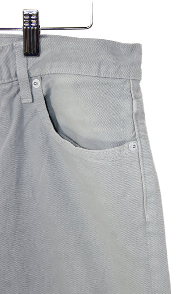 Slvrlake Womens Wide-Leg Gray 100% Cotton Jeans Mid Rise 28 Inseam Size 25