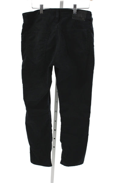 AG Mens Straight Black Cotton Jeans Button Fly Size 31