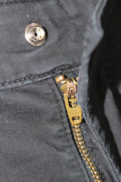 AG Mens Straight Black Cotton Jeans Button Fly Size 31