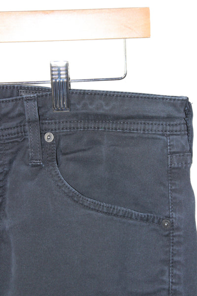 AG Mens Straight Black Jeans Cotton Button Size 31