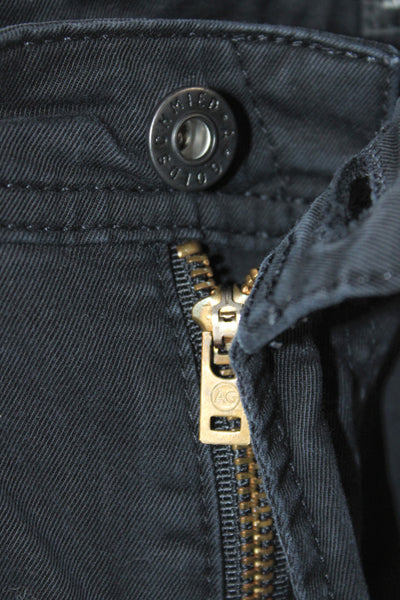 AG Mens Straight Black Jeans Cotton Button Size 31