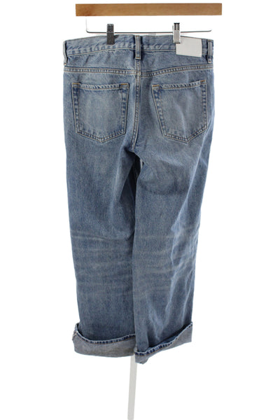 EB Denim Womens Boyfriend Jeans Blue Mid Rise Cotton Blend Size 26