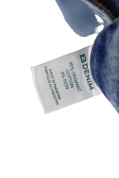 EB Denim Womens Boyfriend Jeans Blue Mid Rise Cotton Blend Size 26