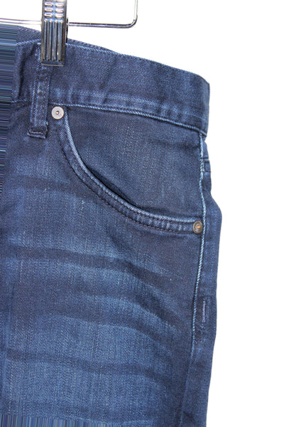 Joes Womens Straight Jeans Blue Mid Rise Button Fly Cotton Casual Size 30