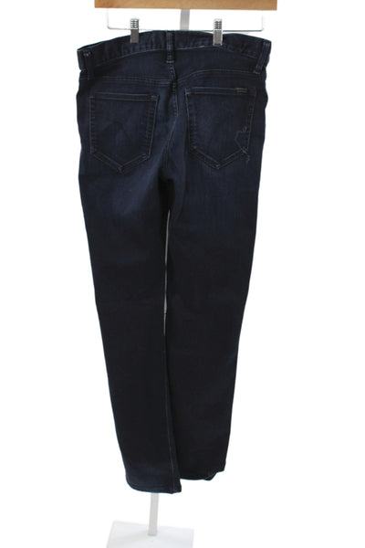 Joes Womens Straight Jeans Blue Mid Rise Button Fly Cotton Casual Size 30