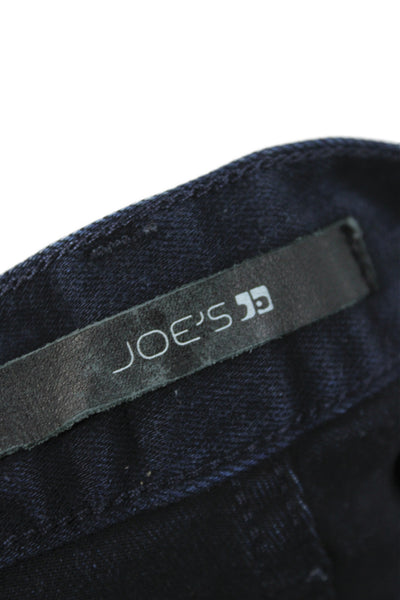 Joes Womens Straight Jeans Blue Mid Rise Button Fly Cotton Casual Size 30