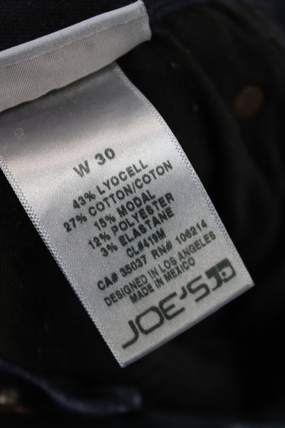 Joes Womens Straight Jeans Blue Mid Rise Button Fly Cotton Casual Size 30