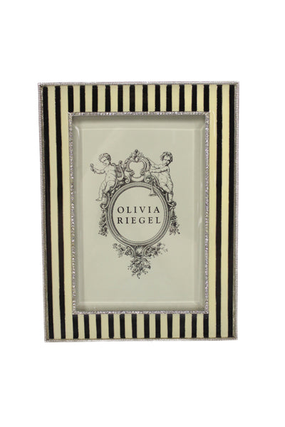 Olivia Riegel Womens Glass Striped Photo Frame 9x7