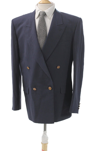 Peter Millar Mens Classic Gray Wool 2 Piece Suit Jacket Button Size 42