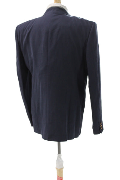 Givenchy Men Blue Classic Blazer Polyester Button Closure Size 42