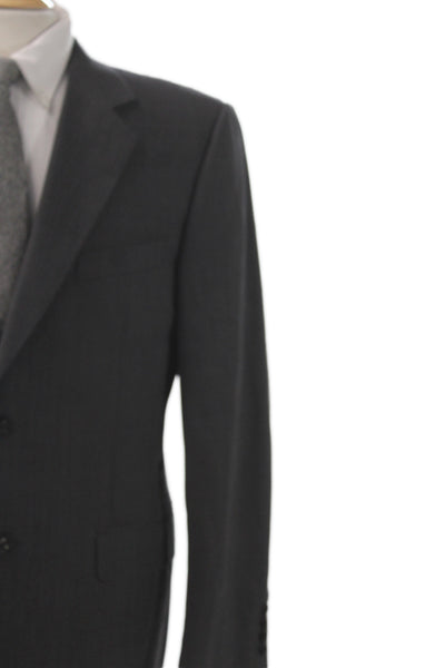 Canali Mens Blazer Gray 100% Wool Button Solid Size 52