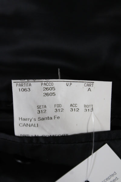 Canali Mens Blazer Gray 100% Wool Button Solid Size 52