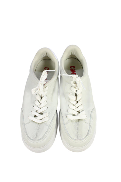 Camper Mens Leather Lace Up Low Top Chunky Sole Sneakers White Size 44