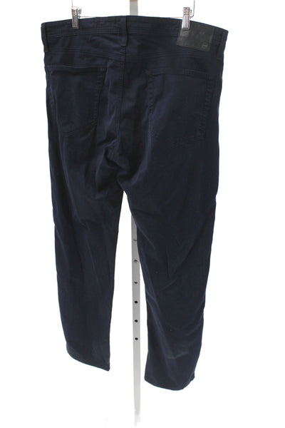 AG Adriano Goldschmied Mens Blue Chino Pants 97% Cotton Button Fly Size 36