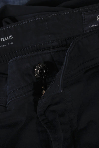 AG Adriano Goldschmied Mens Blue Chino Pants 97% Cotton Button Fly Size 36