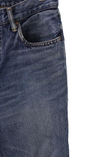 Moussy Womens Straight High Rise Blue Cotton Blend Jeans Size 26