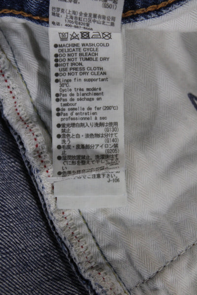 Moussy Womens Straight High Rise Blue Cotton Blend Jeans Size 26