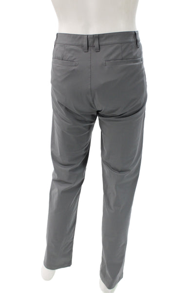 Rhone Mens Chino Pants Gray 100% Polyester Button Closure 31 Inseam Size 33