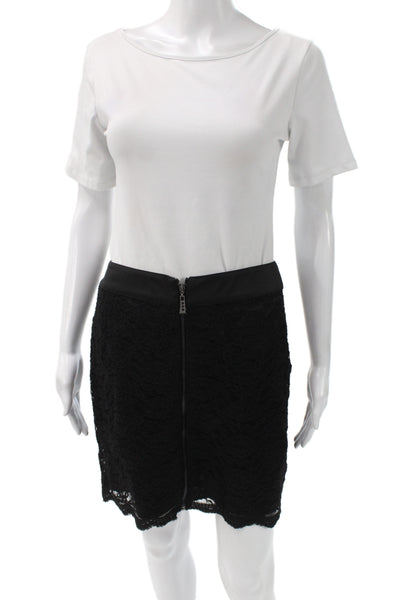 Laundry by Shelli Segal Women Pencil Skirt Black Nylon Knee Length Size 2