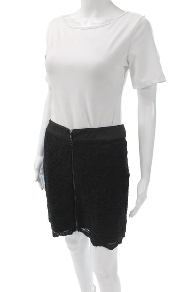 Laundry by Shelli Segal Women Pencil Skirt Black Nylon Knee Length Size 2