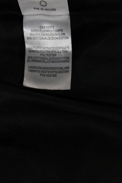 Laundry by Shelli Segal Women Pencil Skirt Black Nylon Knee Length Size 2