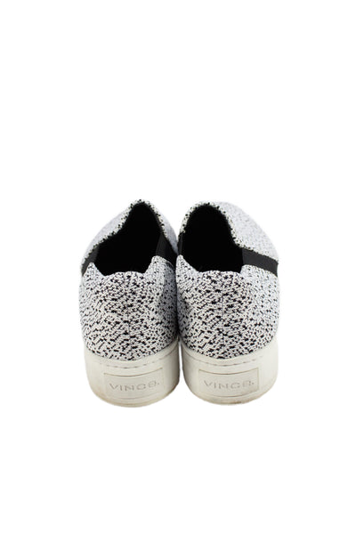 Vince Women's Cotton Textured Platform Slip On Sneakers  White  Size 9