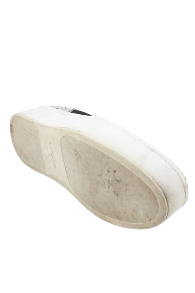 Vince Women's Cotton Textured Platform Slip On Sneakers  White  Size 9