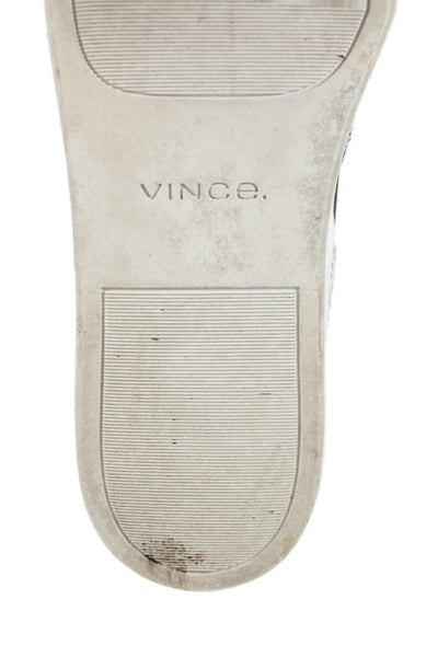 Vince Women's Cotton Textured Platform Slip On Sneakers  White  Size 9