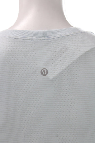 Lululemon Women's Polyester  Crew Neck Striped Shirt    Blue size S