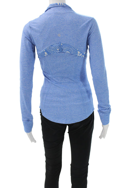 Lululemon Womens Polyester Spandex Zipper  Jacket  Blue Size 4