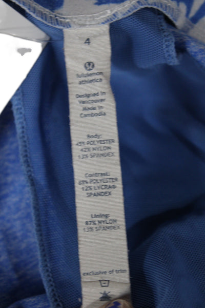 Lululemon Womens Polyester Spandex Zipper  Jacket  Blue Size 4