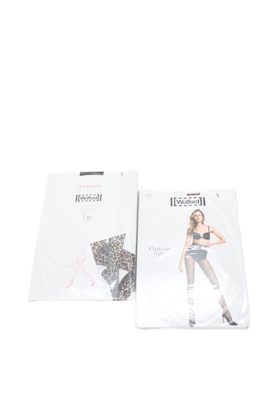 Wolford Women's Women's Two Tone Tight Black Size S Set Of 2