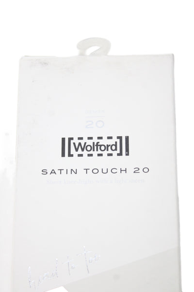 Wolford Women's Satin Touch 20 Sheer Knee-High Tights Black Size S Set Of 3