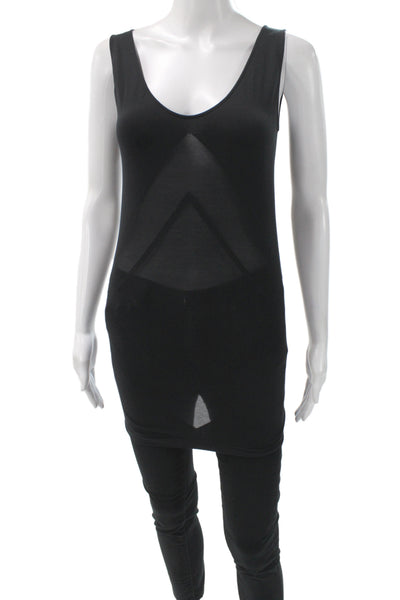 Wolford Women Black Scoop Neck Sleeveless Tunic Size M