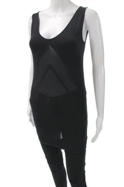 Wolford Women Black Scoop Neck Sleeveless Tunic Size M