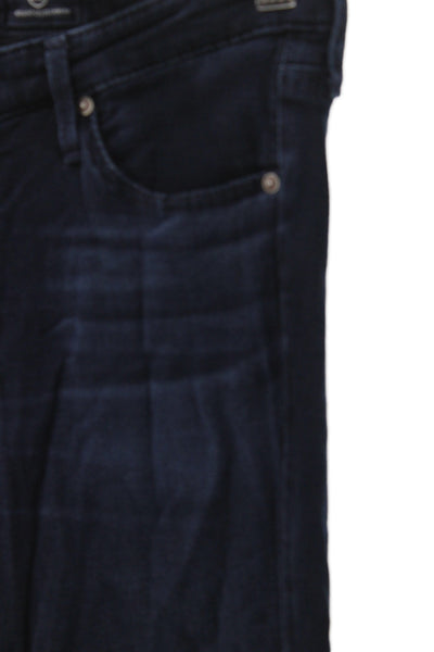 AG Womens Skinny Jeans Blue Mid Rise Button Fly Size 28