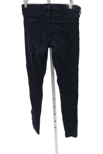AG Womens Skinny Jeans Blue Mid Rise Button Fly Size 28