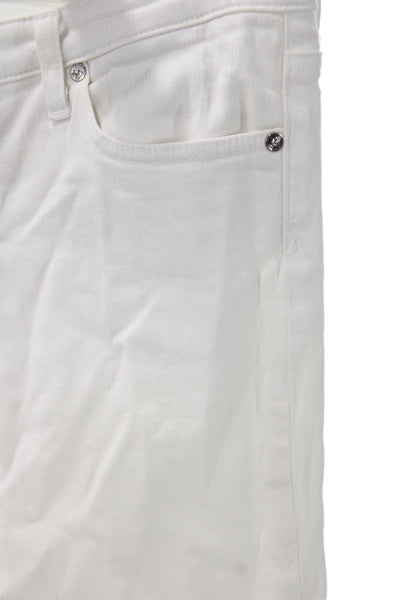 AG Womens White Skinny Jeans Mid Rise Cotton Blend Inseam 28in Size 29