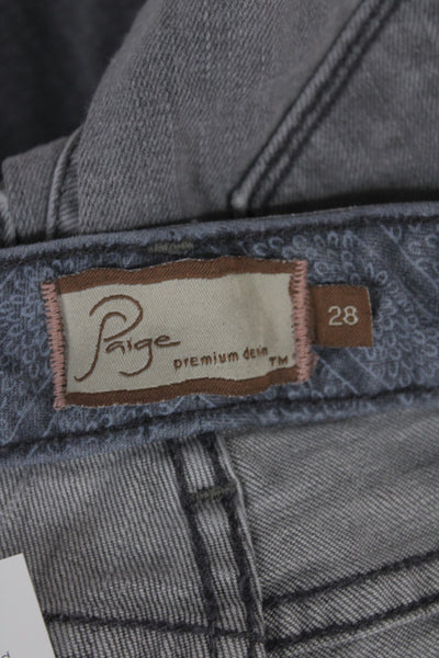 Paige Womens Gray Mid Rise Bootcut Jeans Size 28