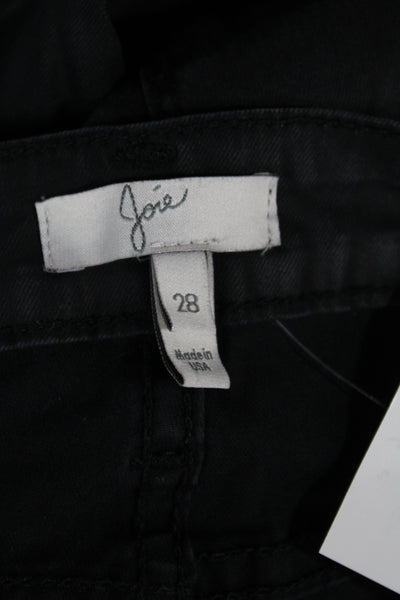 Joie Womens Black Skinny Jeans Mid Rise Cotton Blend Size 28