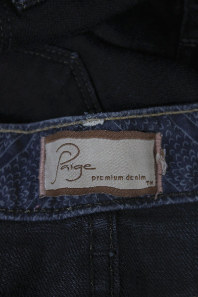 Paige Women Mini Denim Skirt Blue Button Short Casual Size 27
