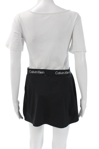 Calvin Klein Womens Athletic Stretch Skort Black Short Athleisure Size 2XL