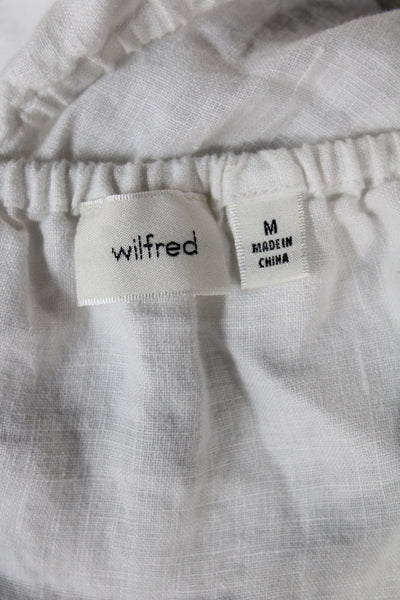 Wilfred Womens Maxi Skirt Set White Drawstring Organic Linen Boho Long Size M